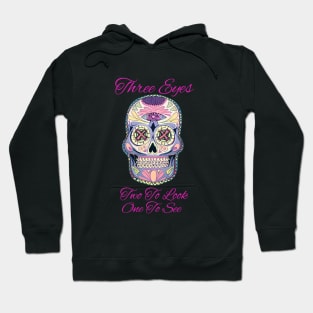 Three Eyes. Candy Skull. Hoodie